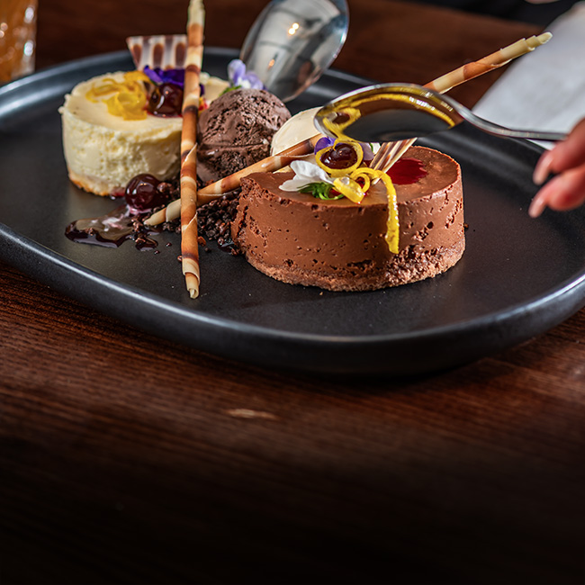 Dessert menu at The Horseshoes