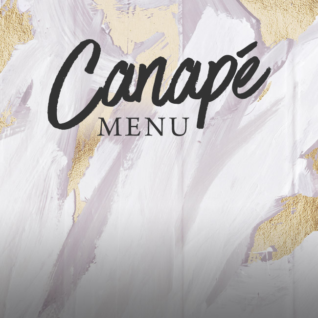 Canapé menu at The Horseshoes